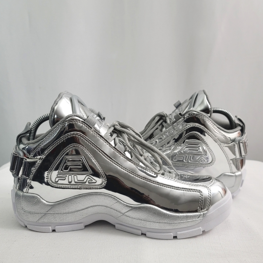 Fila Mens Size 10 Grant Hill 2 Mettalic Silver sneakers. - Picture 10 of 12